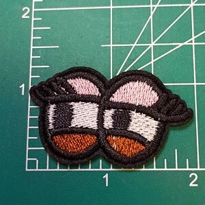 2/$10 Suspicious Embroidered Eyes Patch